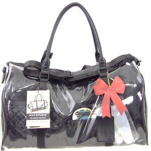 Brand new with tags, this Max Studio Deluxe Travel Edit clear duffle bag